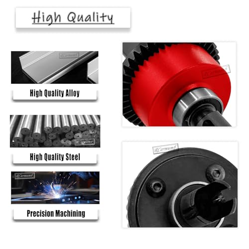 43T Differential Active with 10T Input Gear Upgrades Part for 1/7 Fireteam Mojave 1/8 Karton Notorious Outcast Talion,Metal Diff Set Hops Up,Replace #ARA310957,Red - color: Red(43T-10T)