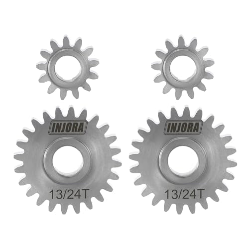 INJORA Steel Overdrive & Underdrive Portal Gears for 1/18 Redcat Ascent-18 - size: 15/22T+13/24T