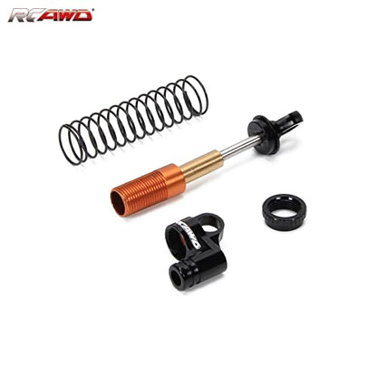 RCAWD RC Shocks Parts for FMS EAZYRC ROC HOBBY FCX24 1/24 & 1/18 Crawlers Upgrades, Front & Rear Shock Absorber Damper Aluminum Adjustable #C3002 Black - color: Black