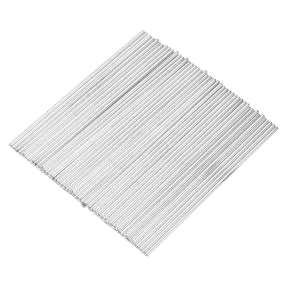 MECCANIXITY 80pcs 2mmx100mm Toys Shaft Round Rod Axles Drive Shaft for DIY RC Car Truck Boat Helicopter Model Part, Silver - size: 2mmx100mm