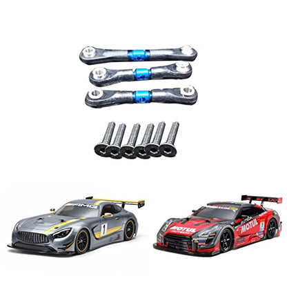 9Pcs Metal Steering Tie Rod Link Rod for TT02 TT02T 1/10 RC Car Parts Accessories,Blue