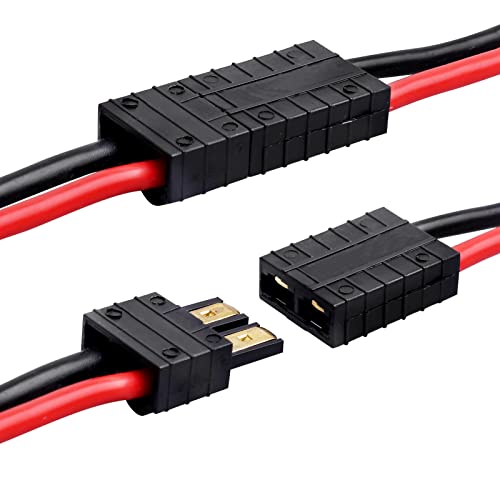 Hobbypark RC Battery/Charger Adapter Connector for Traxxas to Tamiya Plugs with 14AWG Gauge Wire