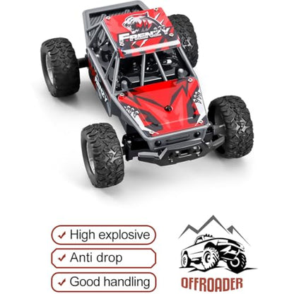 RC Off-Road Vehicle Model, 1/32 Scale 4WD Mini Electric 2.4G Remote Control High Speed Drift Off-Road, Mini Racing Drift Car for Adults - color: Red/S803