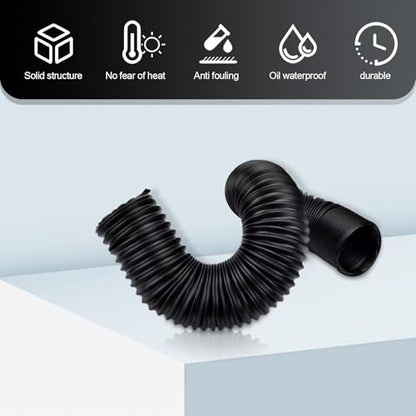 1 PC Car Inlet Cold Air Intake Hose, Flexible Vehicle Feed Pipe Replacement, Universal Stretchable Waterproof Durable Automotive Tube Accessories for Truck SUV Car (Black #76MM) - color: Black #76MM