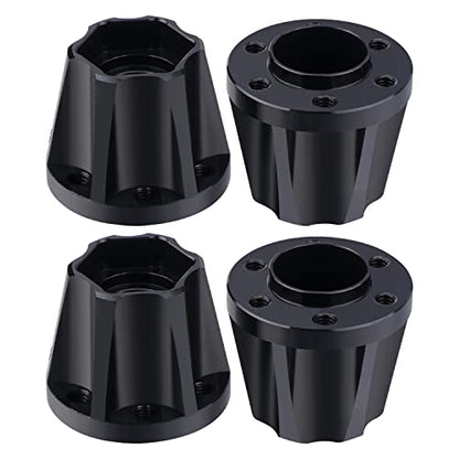 DJX 4pcs 12mm Hex Aluminum 1.9" or 2.2" Wheel Hub Extension Adapter for 1/10 RC Crawler Axial SCX10 TRX4 D90 (18mm Extension) - size: 18mm Extension Adapter