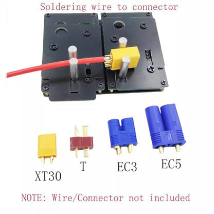Remote Controls Soldering Station Jigs Welding Insulate Station for XT90 EC5 EC3 T-plug XT30 0-24AWG Silicone Wire Clamp