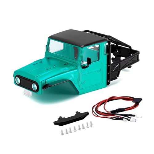RC Spare Part Compatible with TRX4M for Defender for Bronco Hard Body Shell with Cage for 1/18 RC Crawler Car Upgrade Accessories(Green) - size: Green