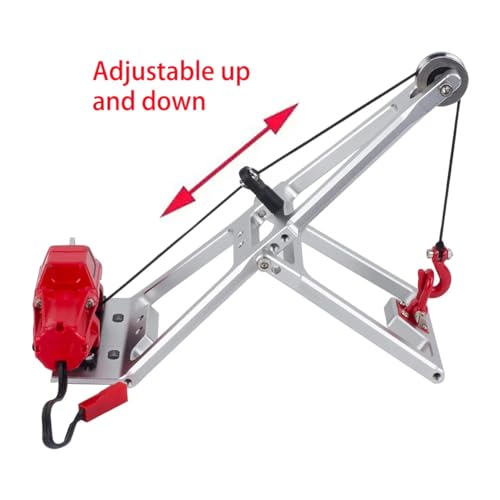 AMK 1/10 RC Crawler Tow Truck Accessory Kit, Truck Tow Truck Crane Arm Wrecker Servo Winch Kit, for 1/10 RC Crawler SCX10 TRX4 Capra LCG Chassis Upgrades Parts - color: Black