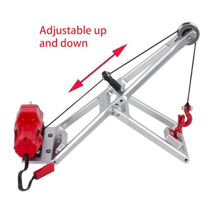 AMK 1/10 RC Crawler Tow Truck Accessory Kit, Truck Tow Truck Crane Arm Wrecker Servo Winch Kit, for 1/10 RC Crawler SCX10 TRX4 Capra LCG Chassis Upgrades Parts - color: Black