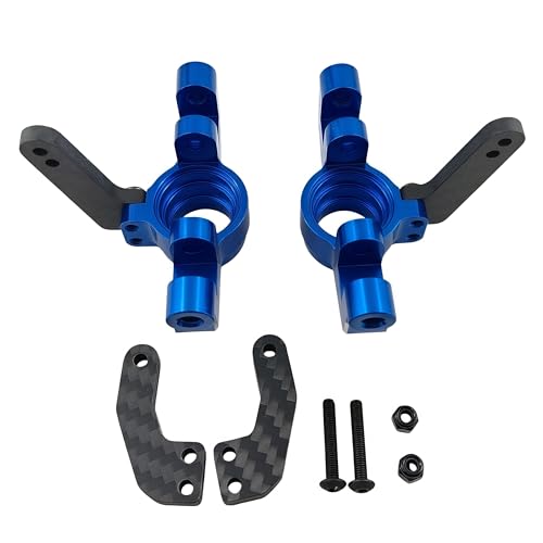Front Steering Knuckles Caster Blocks for ARRMA Mojave Kraton 4S (Blue) | Aluminum,1/8,1/10,Outcast,BLX,ARA330792,Front Hubs,CNC Machined,High Strength,Precision Fit,Wear Resistant,RC Upgrade - color: Blue