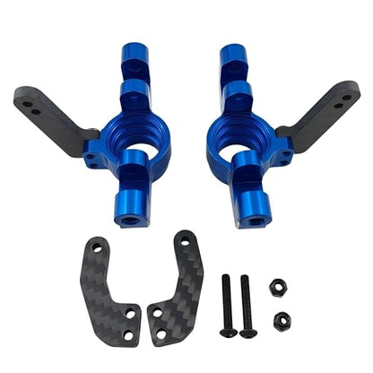 Front Steering Knuckles Caster Blocks for ARRMA Mojave Kraton 4S (Blue) | Aluminum,1/8,1/10,Outcast,BLX,ARA330792,Front Hubs,CNC Machined,High Strength,Precision Fit,Wear Resistant,RC Upgrade - color: Blue