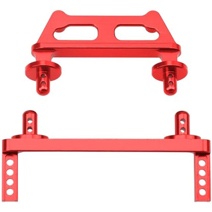 ShareGoo Metal Front & Rear Body Mounts Body Posts Compatible with Hyper Go H16BM H16DR H16 MJX 16207 16208 16209 16210 1/16 RC Car Upgrade Parts (Red) - color: Red