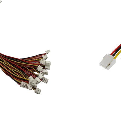 20Pairs Micro JST GH 3Pin 1.25mm Male Female Connector, GH1.25 Terminal Connector Wire Cable 15cm 28AWG - size: 3Pin