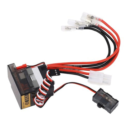 320A RC Brushed ESC for 7.4 to 16V Voltage 2 to 4S LiPo 6 to 12 NiMH Brushed ESC Electronic Speed Controller for 1/10 RC Car Boat