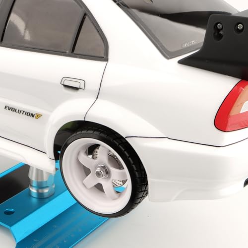1/10 Scale Hard Plastic RC Drift Tires - 12mm Hex Hub On-Road Touring Racing Wheels Set for HSP Tamiya HPI Kyosho Redcat ExceedRC WLtoys Bald Slick Tire