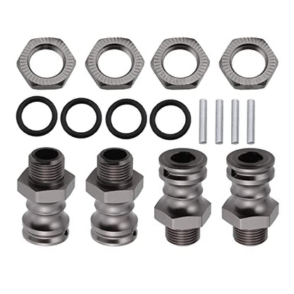 4Pcs 17mm to 23mm Wheel Adapter Conversion Extension, Titanium Gray - color: Titanium Gray