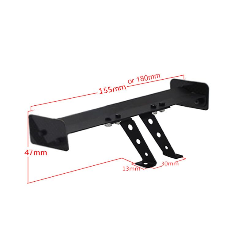 RC Rear Spoiler Wing Made of Aluminum Alloy, Suitable for 1/10 RC on-Road Racing Drift car Upgrade Kits, Compatible with HSP, HPI, Kyosho TT-01, TT02 Parts. (155mm) - color: 155mm