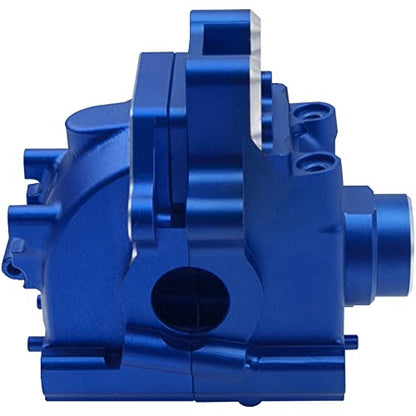 Metal Front/Rear Gearbox Housing Bulkhead Differential Gear Box Cover Case # 9529 Compatible with Traxxas 1/8 Sledge 4WD 95076-4 RC Monster Truck Upgarde Parts (Blue) - color: Blue
