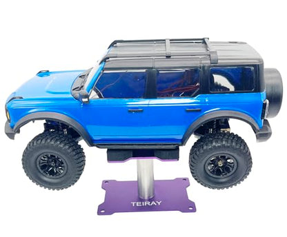 RC Car Work Stand Mat Repair Workstation Aluminum 360 Rotation Height Body Mounts for 1/16 1/18 1/24 SCX24 TRX4M Scale Cars Trucks RC car Display Stand (Purple) - color: Purple