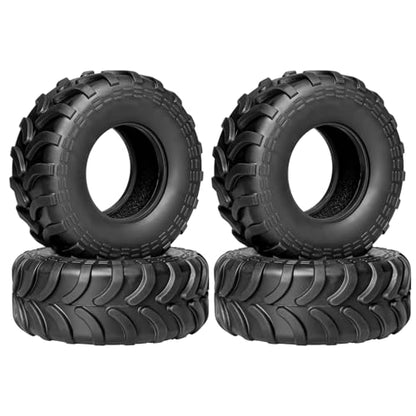 LRFHL 1.3" Crawler Tires Soft Rubber for 1/18 TRX4M 1/24 SCX24 FCX24, 4PCS | 65mm*26mm, RC Tires with Foam Insert, RC Rock Crawling Tires Upgrade - color: Style B
