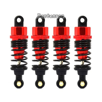4Pack RC Car 102004 Adjustable Shock Absorber Damper Upgrade Parts Replacement Accessory 68mm For 1/10 RC On Road Drift Rally Car HSP 94102 94122 HPI Losi Axial Tamiya Redcat (Red) - color: Red