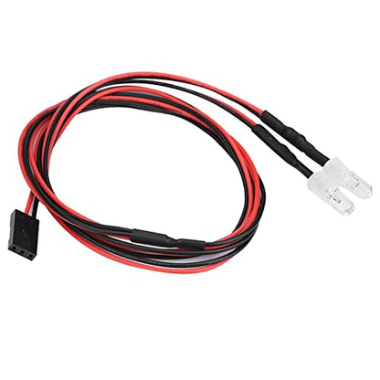 Pilipane RC LED Light Kit, 2PCS 5mm RC Headlight Accessories, RC Car Truck Lights, High Brightness White LED Lights for 1/10 RC Car Drift Truck Crawler, 27.6 Inch Wires, 5-11V