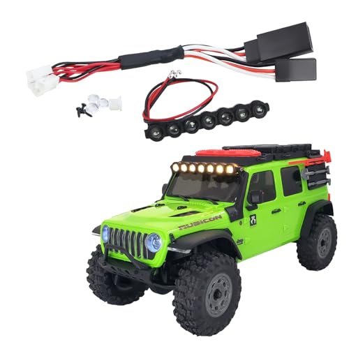 for Axial SCX30 1/30 RC Crawler 7-LED Light Bar, Warm & Cool White, Upgrade Lights Accessories Parts (Warm Light) - color: warm light