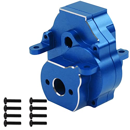 ShareGoo Aluminum Alloy Transmission Gearbox Hoursing Gearbox Case Upgrades Parts Compatible with Traxxas TRX4M 1/18 RC Crawler Car (Blue) - color: Blue