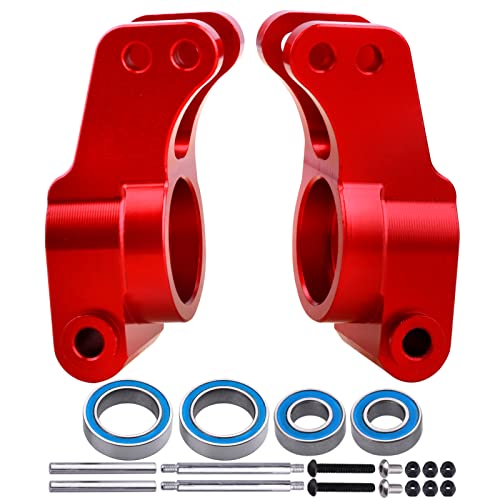 Aluminum Rear Hub Set for 1/10 Losi Tenacity All Replaces LOS234020: for Tenacity TT Pro 4WD SCT/DB Pro Lasernut U4 Upgrades (Red)
