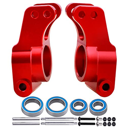 Aluminum Rear Hub Set for 1/10 Losi Tenacity All Replaces LOS234020: for Tenacity TT Pro 4WD SCT/DB Pro Lasernut U4 Upgrades (Red)