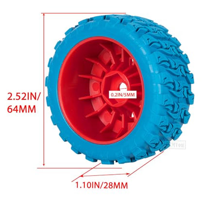 RC MX1.25 RC Truck Wheel Tires for Traxx as/Mojave GROM 223S 4x4 RTR,14301 14302 14303,Tamiya Kyosho HPI 1/14-1/18 Scale On/Off Road,RC Monster Truck Car Wheels,Red-Navy Blue - color: Red-navy Blue(rc Wheels Tires)