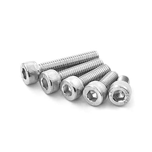 M5 x 8mm 12mm 16mm 20mm 25mm Hex Socket Head Cap Screws Bolts 304 Stainless Steel Allen Hex Drive Metric Machine, Fully Threaded, Assortment Kit 50PCS - size: M5 x 8/12/16/20/25mm (50PCS)
