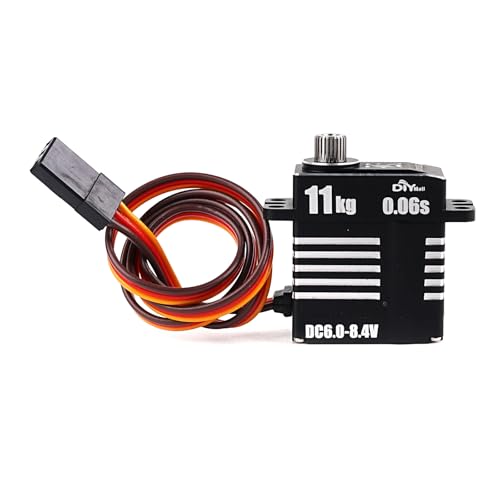 Micro 11KG 0.06S Digital Coreless HV Programmable Servo, 8.4V, 180/270/360 Degree, Metal Gear, for RC Cars (360 Degree) - style: 360 Degree
