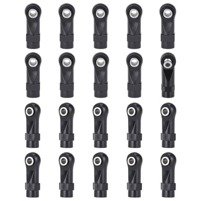 20pcs RC Linkage Rod Ends,M4 Ball Joint Head Set for Traxxas TRX-4 Axial SCX10 HSP 90046 90047 UTB10 Capra RBX101/10 RC Crawlers Car Upgrade Parts (20pcs Straight) - style: 20pcs Straight