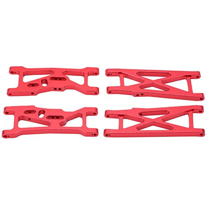 Raguso RC Front Rear Arms Aluminium Alloy Anti Deformation RC Swing Arms Metal Front Rear Suspension Arms for LOSI 22S SCT for 1/10 RC Short Course Truck(Red)