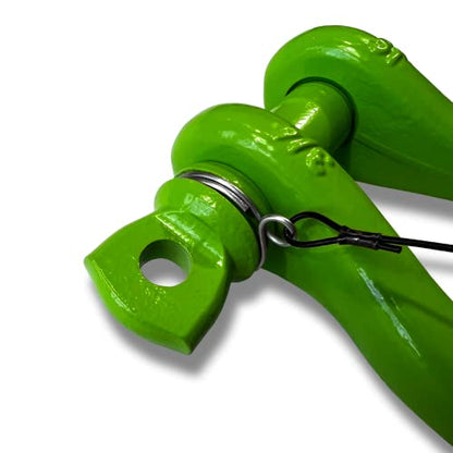B'oh Spin Pin 3/4” Recovery Shackle | 10,000 lbs Capacity - High-Strength Carbon Steel with 7/8" Pin Recovery Gear Towing Accessories - Pin Style : Screw, Sublime Green - color: Sublime Green