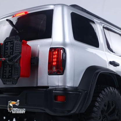 TOUCAN RC HOBBY Plastic 1/8 Tank300 Competitive Edition Remote Control Rock Crawler RC Off Road Car 80A ESC 775 Brushed Motor for Adult - color: Silver