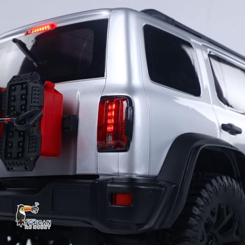 TOUCAN RC HOBBY Plastic 1/8 Tank300 Competitive Edition Remote Control Rock Crawler RC Off Road Car 80A ESC 775 Brushed Motor for Adult - color: Silver