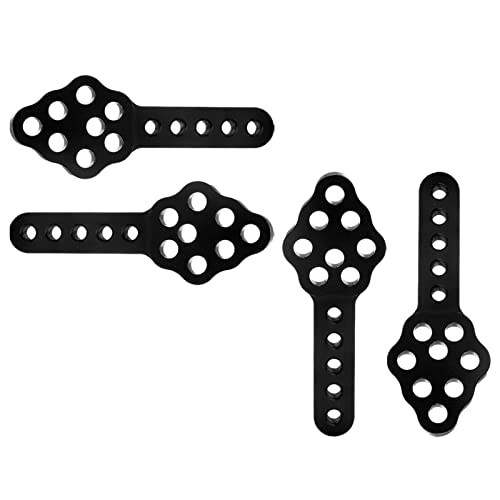 Aluminum Shock Mount Lift Kit Set for 1/10 Axial SCX10 SCX10 II 90046 D90 D110 RC Crawler Car Upgrades Replacement (Black) - color: Black