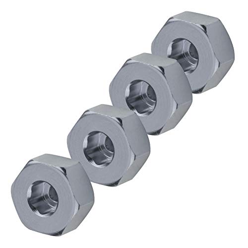 RC Car Hex Hub Adapter, 4 Pcs Aluminium Alloy 6mm to 12mm Wheel Hex Hub Adapter for WPL 1634 RC Truck RC Spare Part Accessory (Gray)