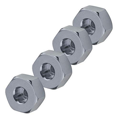 RC Car Hex Hub Adapter, 4 Pcs Aluminium Alloy 6mm to 12mm Wheel Hex Hub Adapter for WPL 1634 RC Truck RC Spare Part Accessory (Gray)