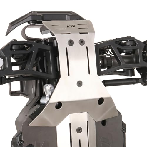 RC Chassis Armor Set for Traxxas Mini Maxx Stainless Steel Front Center Rear Chassis Armor Protection Plate Skid Plate Upgrade Parts