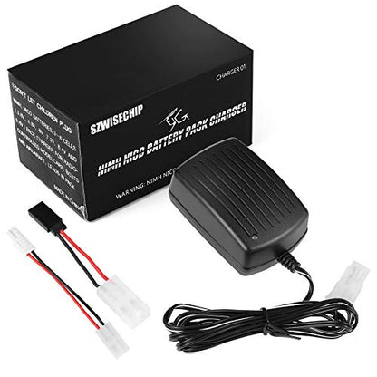 Delta Peak Detection RC Battery Charger for 3.6V-10.8V NiMH/NiCd Battery Packs Hobbies Airsoft Batteries, RC Car, RC Truck, Air Gun,RC Airplanes, Compact with Standard/Mini Tamiya, JR FUTABA