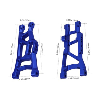 Hobbypark Aluminum Front & Rear Suspension A-Arms Set,Tie Bar for 1/10 Traxxas Slash 2WD RC Car Upgrade Parts Hop Ups, Replacement of 2555 3631 2532 - color: Navy Blue