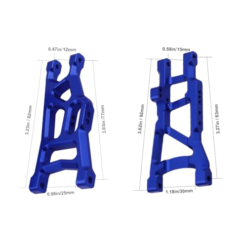 Hobbypark Aluminum Front & Rear Suspension A-Arms Set,Tie Bar for 1/10 Traxxas Slash 2WD RC Car Upgrade Parts Hop Ups, Replacement of 2555 3631 2532 - color: Navy Blue