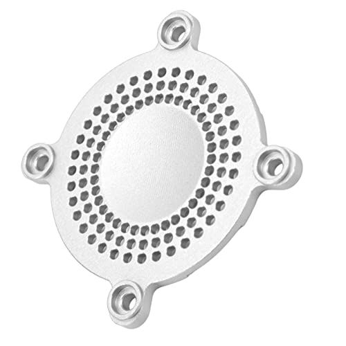 RC Fan Cover 50mm Aluminum Alloy CNC Machining ESC Cooling Fan Cover, Lightweight Protective Cover for RC Car ESC with Enhanced Heat Dissipation and Rugged Design (Silver) - color: Silver