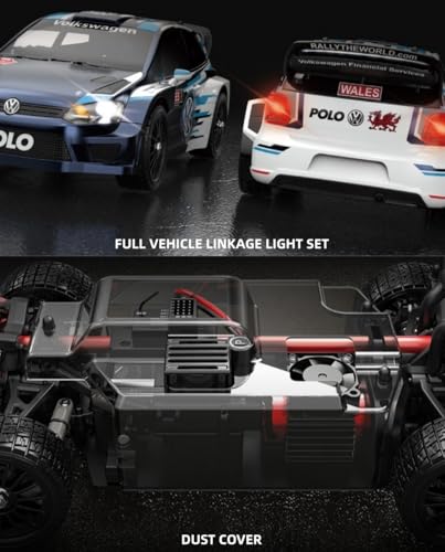 Mjx Hyper go VW Polo 14304 Brushless Rc Cars Hyper 4wd Rc Car All-Road RC Drift Car Brushless Scale 2.4G 4wd High Speed Electric,Terreneitor 4x4 Carros,1/14 High Speed Rc Cars Drift for Adults… - color: 14304