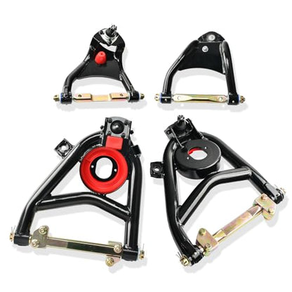XKV Front Upper & Lower Suspension Tubular Control Arms A-Arms | Compatible with 1955-57 Chevrolet Belair 150 210 Nomad Delray,2-4" Lift Kit Adjustable Tubular Steel Control Arm W/Ball Joint - size: 55-57 Chevrolet Belair 150 210 Nomad Delray