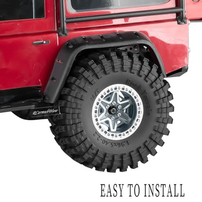 2.2" RC Beadlock Wheels, Aluminum Alloy Rims Compatible with 1/10 SCX10 Capra TRX4 Gen8 Everest Gen7 Pro AMG 6x6 Off-Road Truck,RCarmubWow 2.2 Beadlock Wheel for 1/10 Rock Crawler,Titanium - color: Titanium(4pcs)