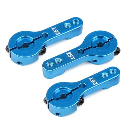 AIMROCK 3PCS 25T Aluminum Servo Arm Horn M3 Threads Steering Arms for 1/8 1/10 RC Car Truck Buggy Airplane